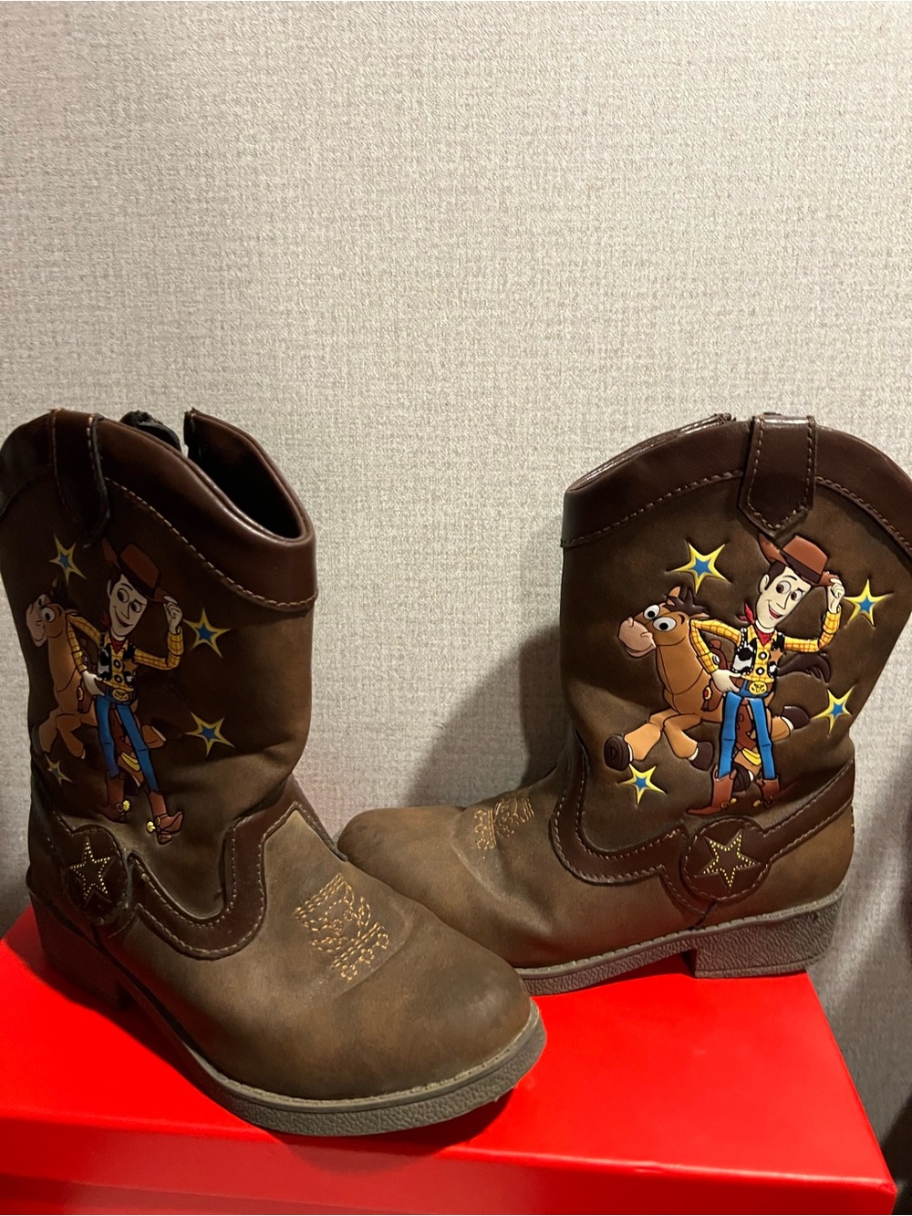 Toy Story Woody Kids Brown Cowboy Boots size 11